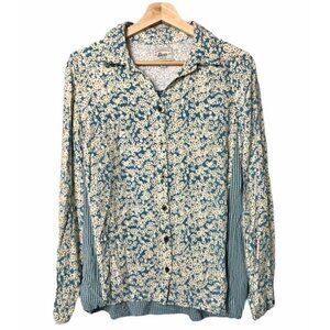 Bass Floral‎ Long Sleeve Button Down M